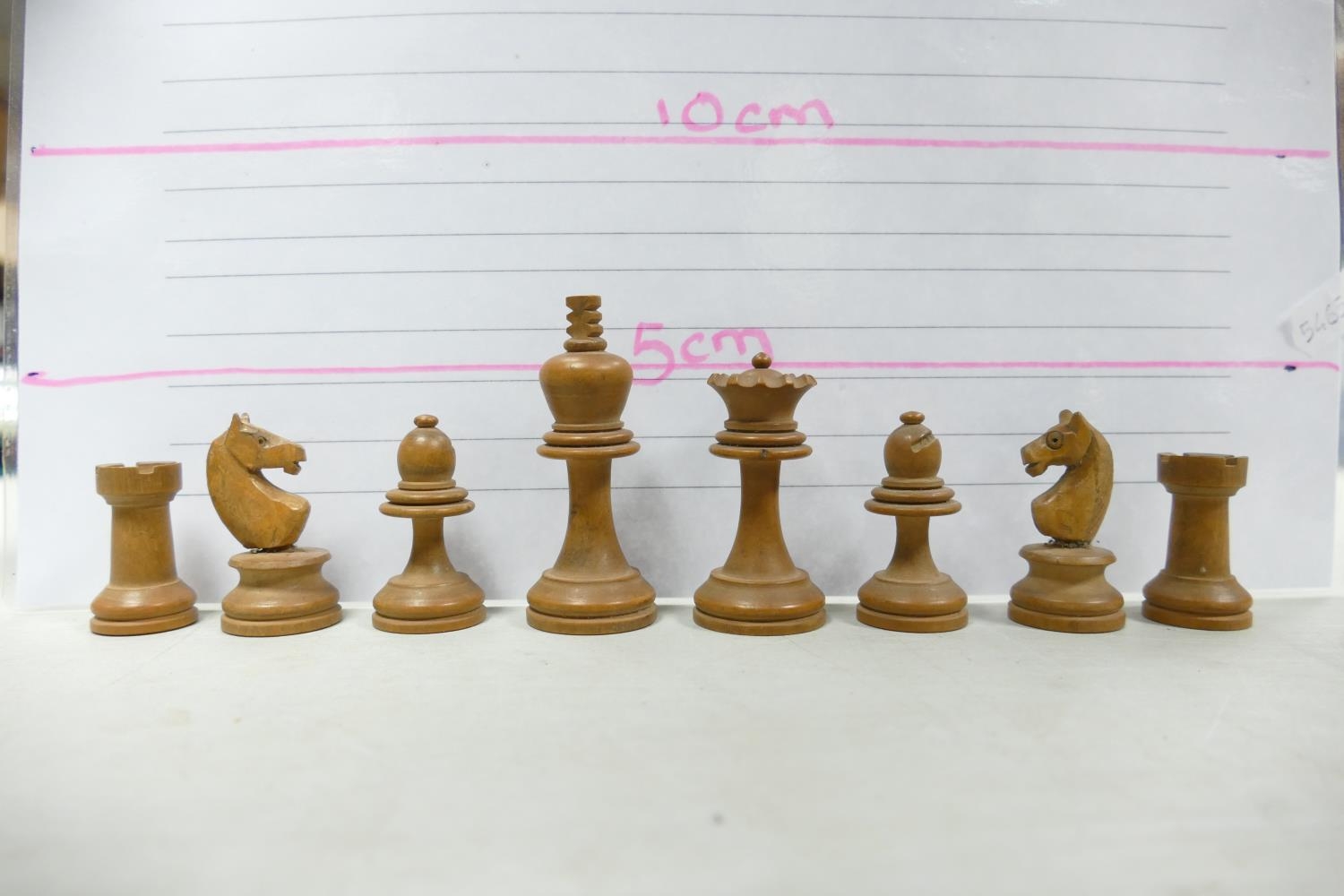 A collection of Early 20th Century Wooden Incomplete Chess Pieces: please see images for size and - Image 6 of 17