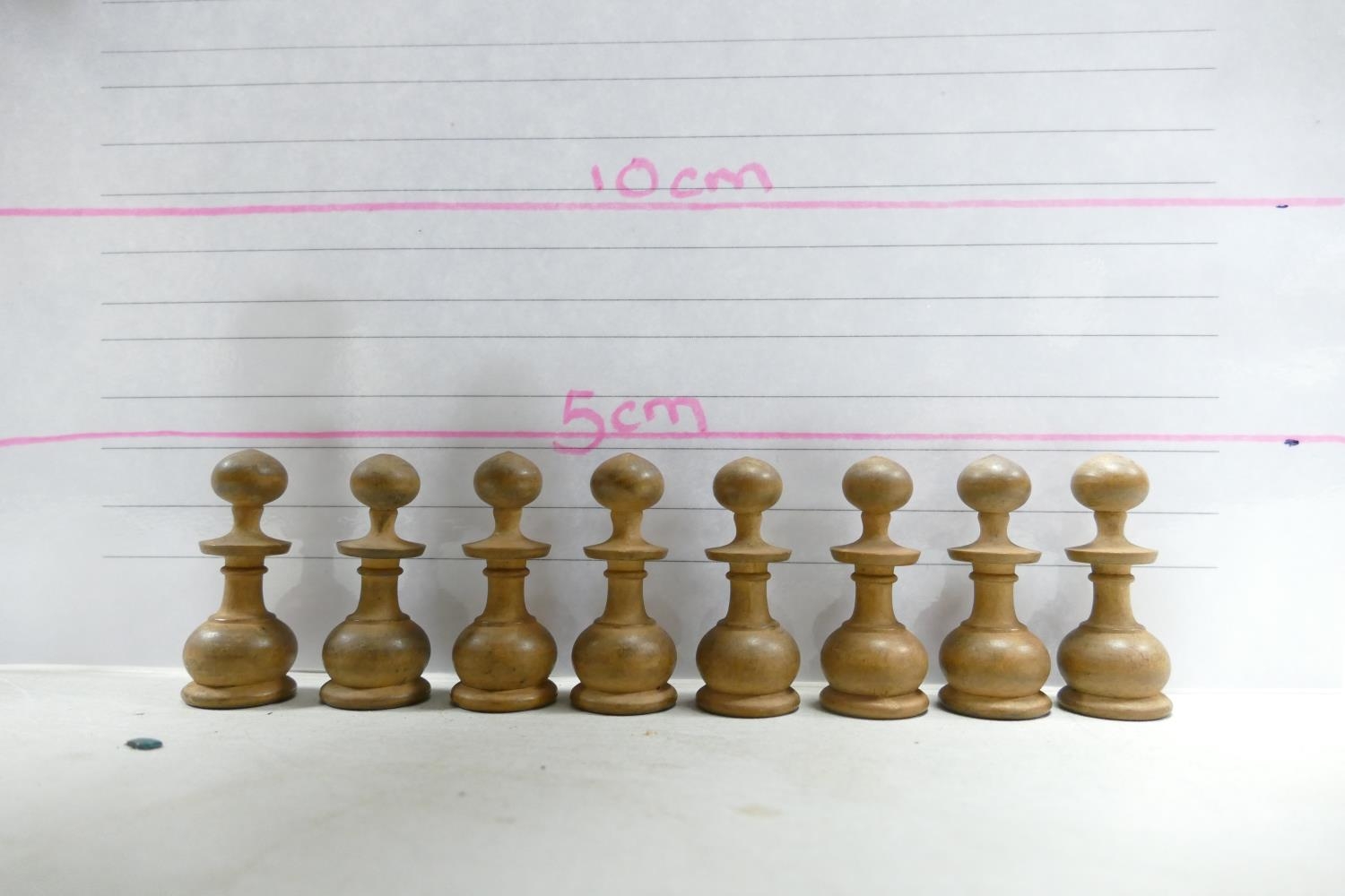 A collection of Early 20th Century Wooden Incomplete Chess Pieces: please see images for size and - Image 9 of 9