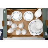 A Collection of Colclough Floral Linden Patterned Tea Ware: 22 pieces