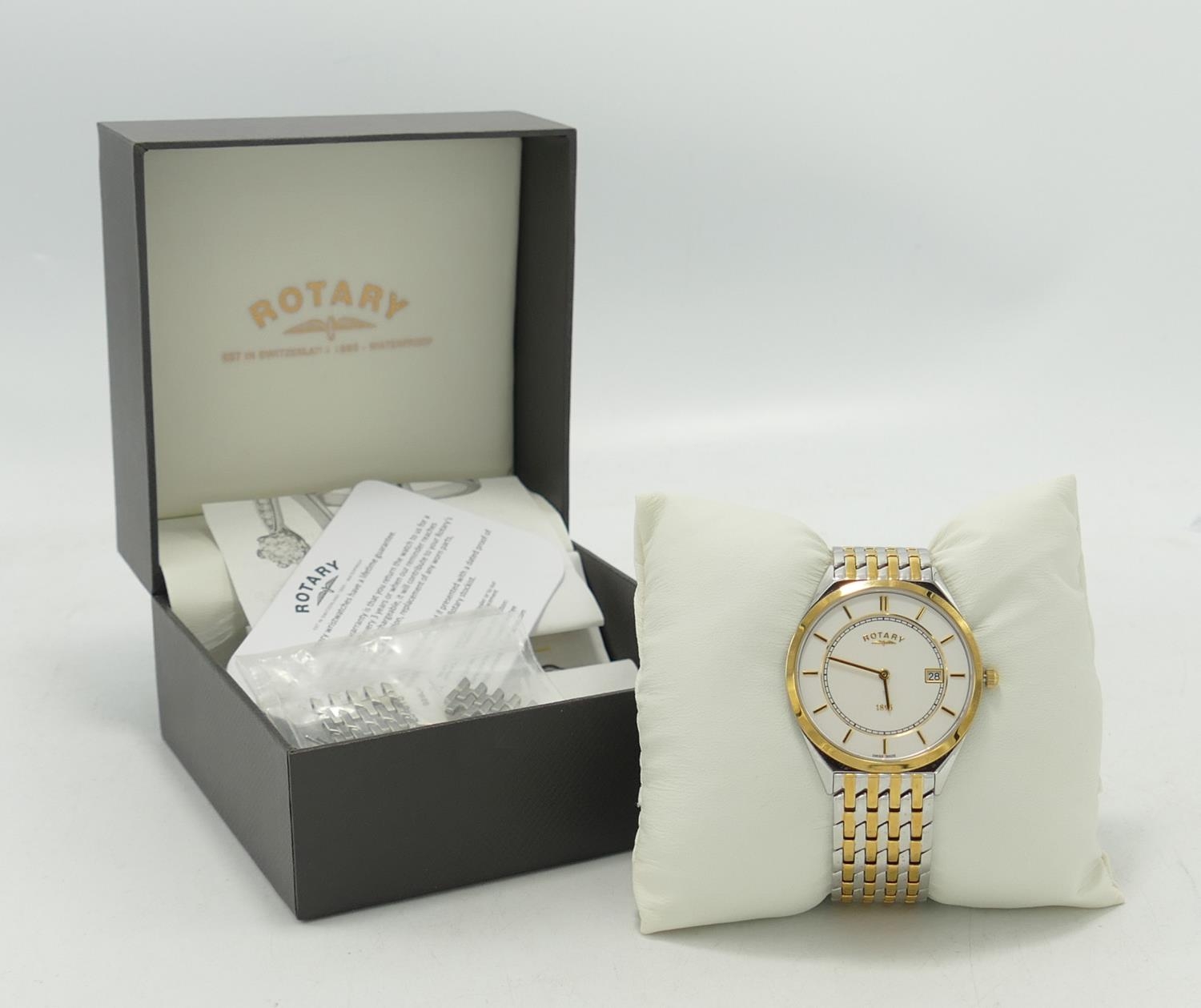 Boxed Rotary G Ultra Slim Gents Watch: links removed but present, RRP £269 purchased by vendor as