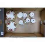 Royal Albert Old Country Rose Patterned Cups, Saucers & Side plates: