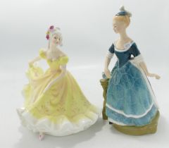 Royal Doulton Lady Figures Ninette HN2379 & Clarinda HN2724(2):