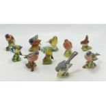 A collection of Beswick Small Bird Figures to include: Goldfinch, Bullfinch, Greenfinch, Wren,