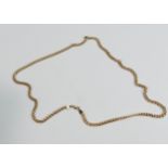 9ct gold neckchain 9.1g: Measures 60cm.