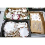 A large collection of Royal Albert Old Country Rose items including: dinner plates, boxed cake