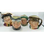 Royal Doulton Large Character Jugs: Granny, Town Crier, Paddy & Auld Mac(4)