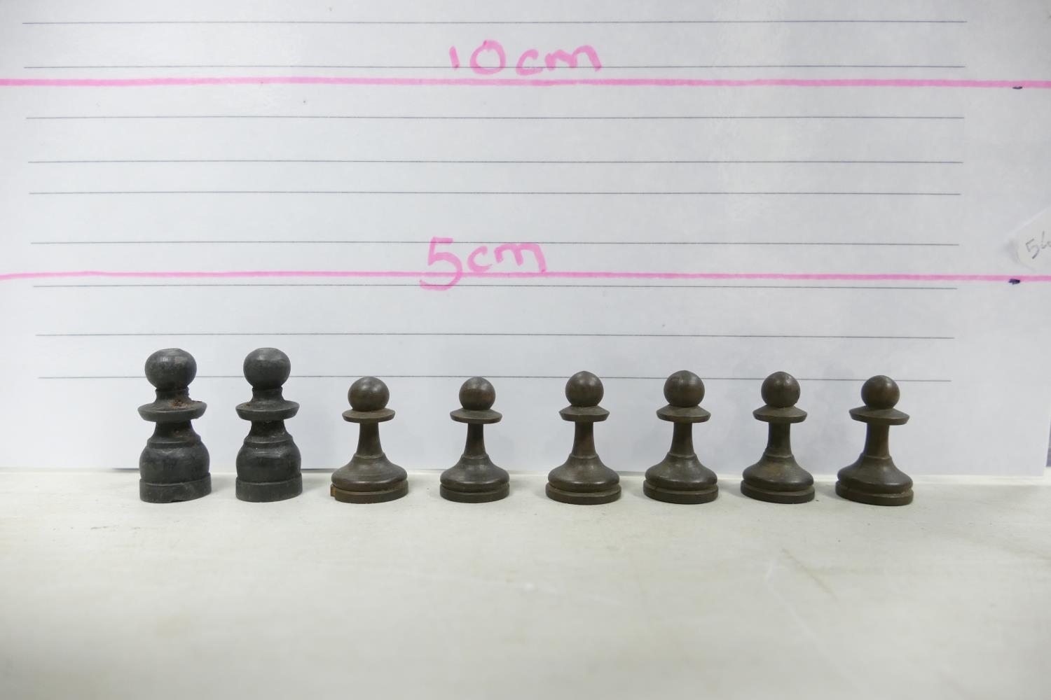 A collection of Early 20th Century Wooden Incomplete Chess Pieces: please see images for size and - Image 7 of 17