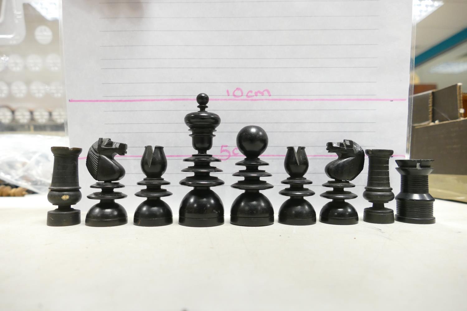 A collection of Early 20th Century Wooden Incomplete Chess Pieces: please see images for size and - Image 8 of 9