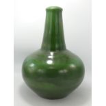 Large Beswick Mid Century Mottle Green Lamp Base: height 36cm