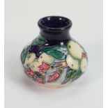 Moorcroft Snow Berry Patterned Vase: seconds , height 5.5cm