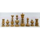 A collection of Early 20th Century Wooden Incomplete Chess Pieces: please see images for size and