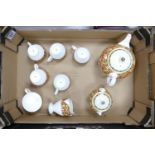 Wedgwood Persian Patterned items to include: cups, teapot, cream & sugar, factory seconds