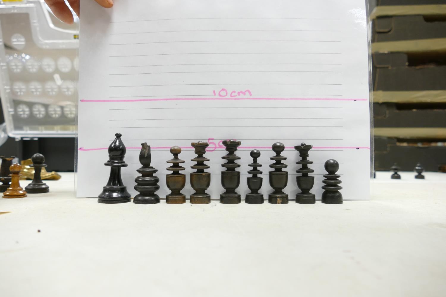 A collection of Early 20th Century Wooden Incomplete Chess Pieces: please see images for size and - Image 28 of 28