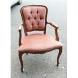 Reproduction Upholstered Armchair: