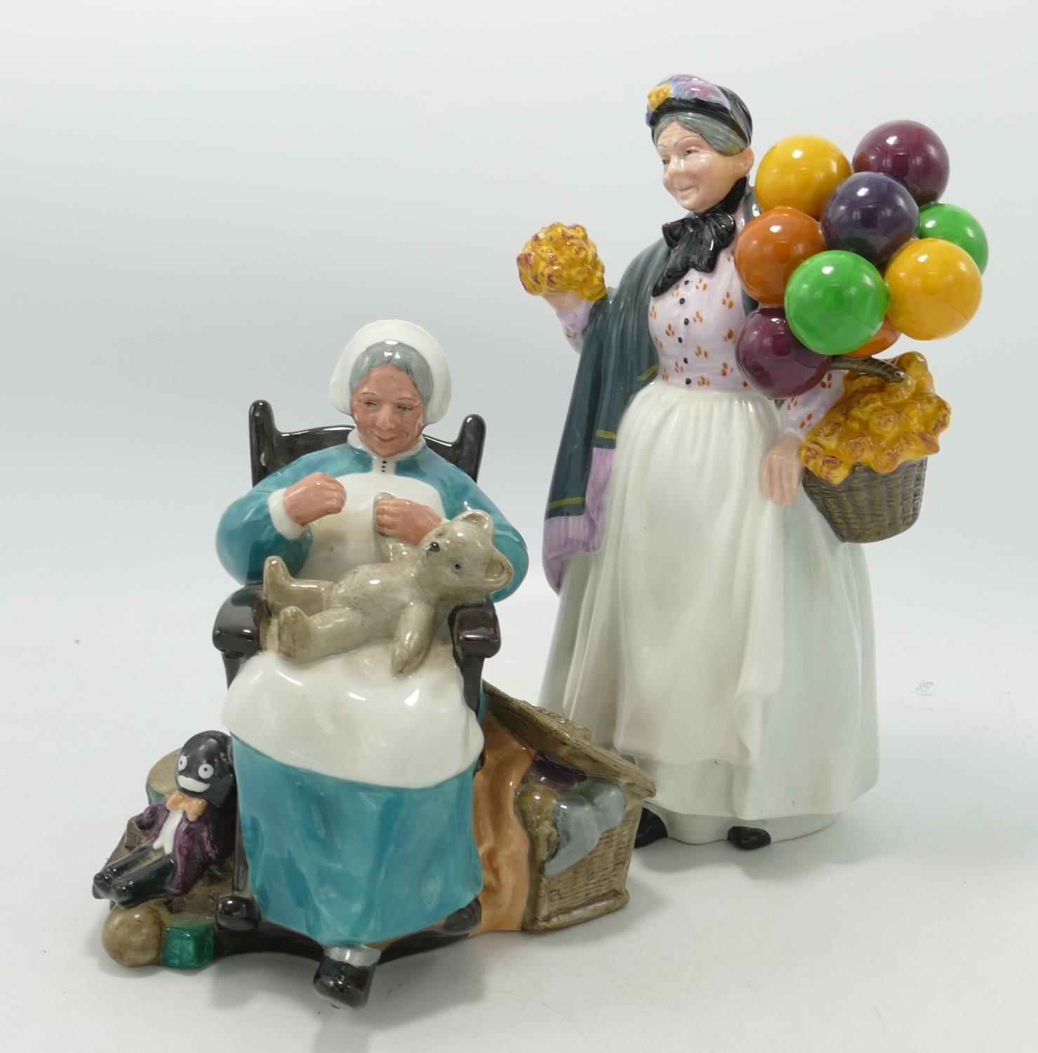 Royal Doulton Seconds Character Figures: Biddy Penny Farthing & Nanny(2)