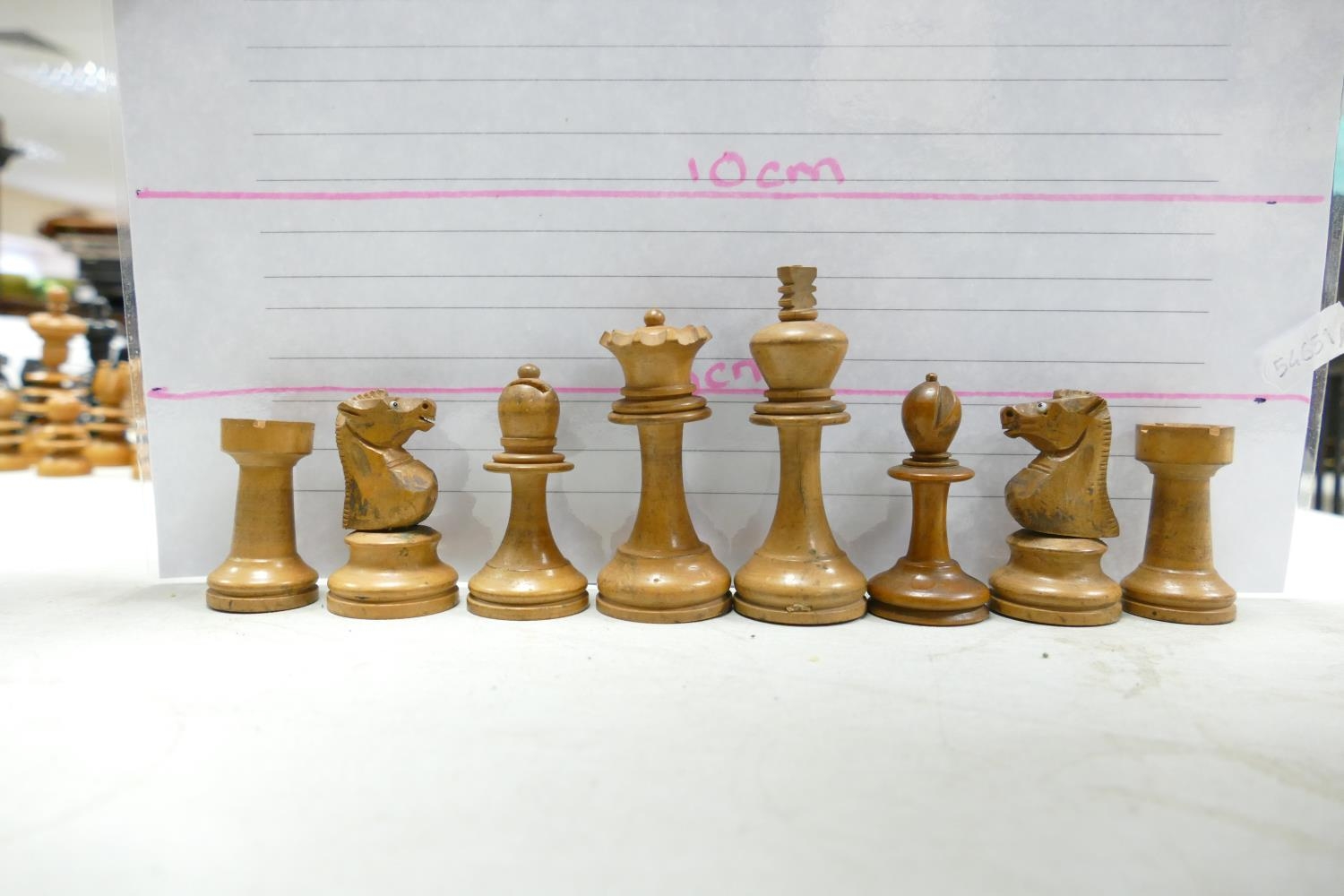 A collection of Early 20th Century Wooden Incomplete Chess Pieces: please see images for size and - Image 3 of 12