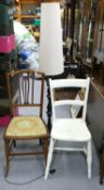 Painted Farmhouse Chair: similar inlaid chair & modern standard lamp(3)