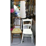 Painted Farmhouse Chair: similar inlaid chair & modern standard lamp(3)