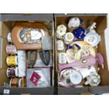 A mixed collection of items to include: Boxed Royal Albert Novelty, Advertising mugs, Coalport