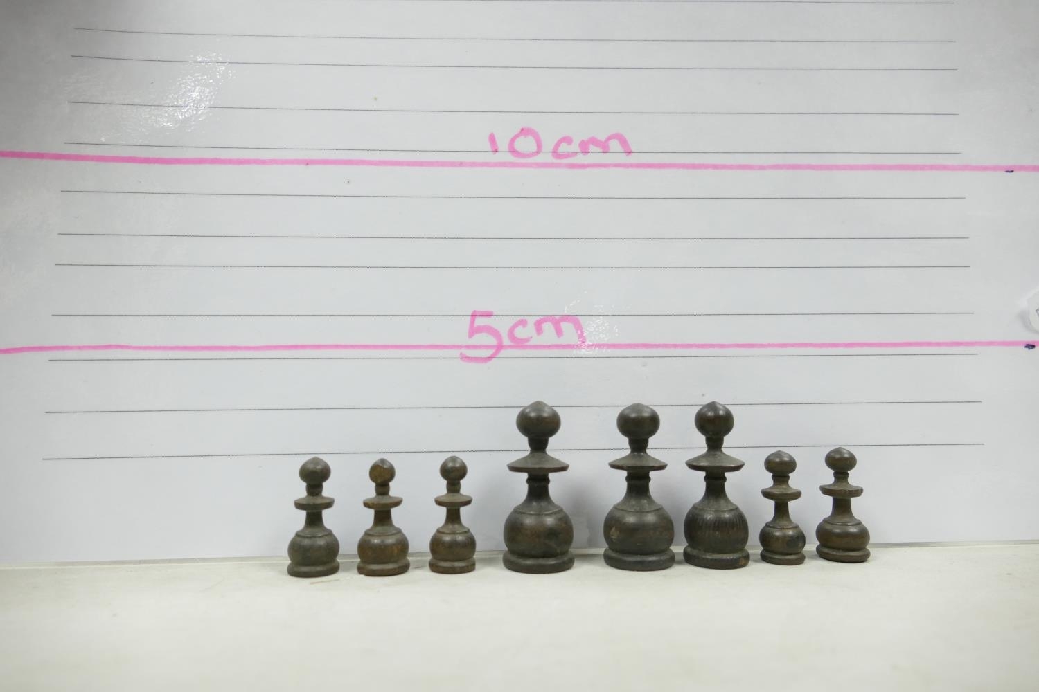 A collection of Early 20th Century Wooden Incomplete Chess Pieces: please see images for size and - Image 14 of 17
