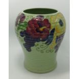 Charlotte Rhead Bursley Ware Floral Decorated Vase: height 21cm