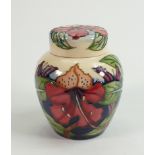 Moorcroft Simeon Patterned Ginger Jar: marked factory seconds, height 16cm