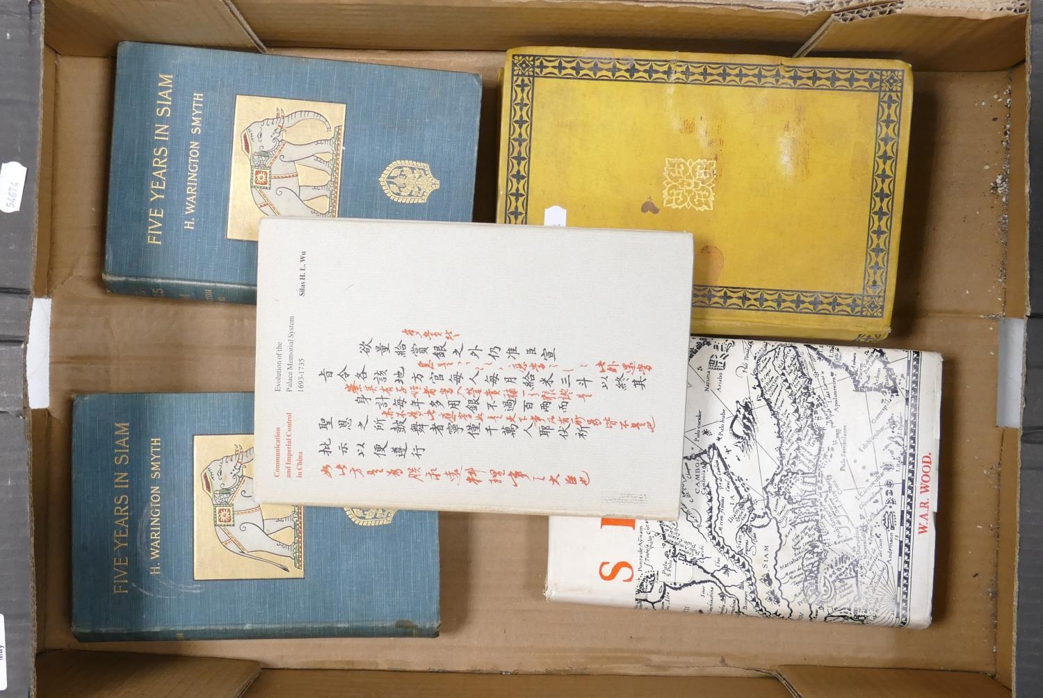 5 Books, China British Malaya aand Siam: Includes 5 Years in Siam H Warington Smyth 2 vols 1898,