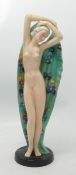 Goldscheider Type Nude Lady Figure: crazing noted to torso, height 27cm