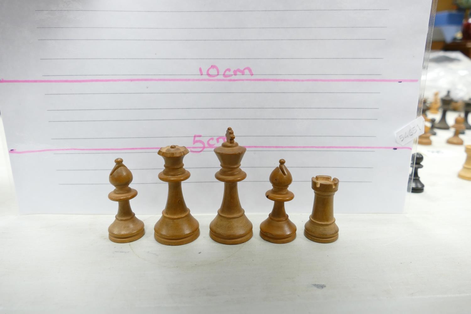 A collection of Early 20th Century Wooden Incomplete Chess Pieces: please see images for size and - Image 8 of 15