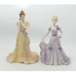 Coalport Matt Age of Elegance Figures: Midsummer Dream & First Waltz(2)