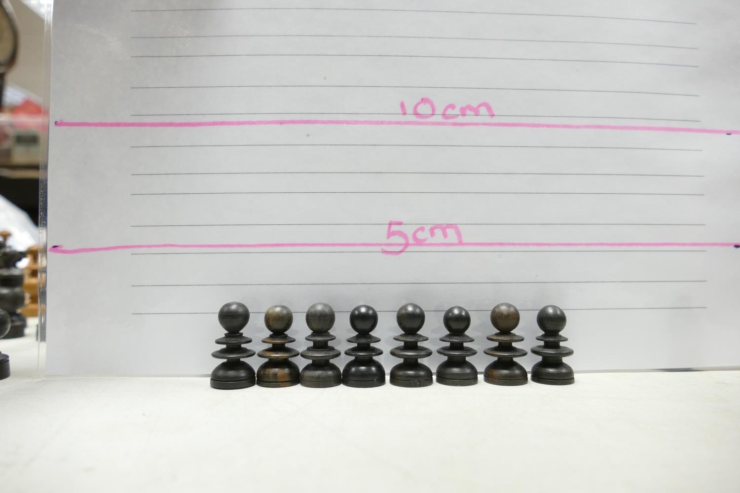 A collection of Early 20th Century Wooden Incomplete Chess Pieces: please see images for size and - Image 6 of 14