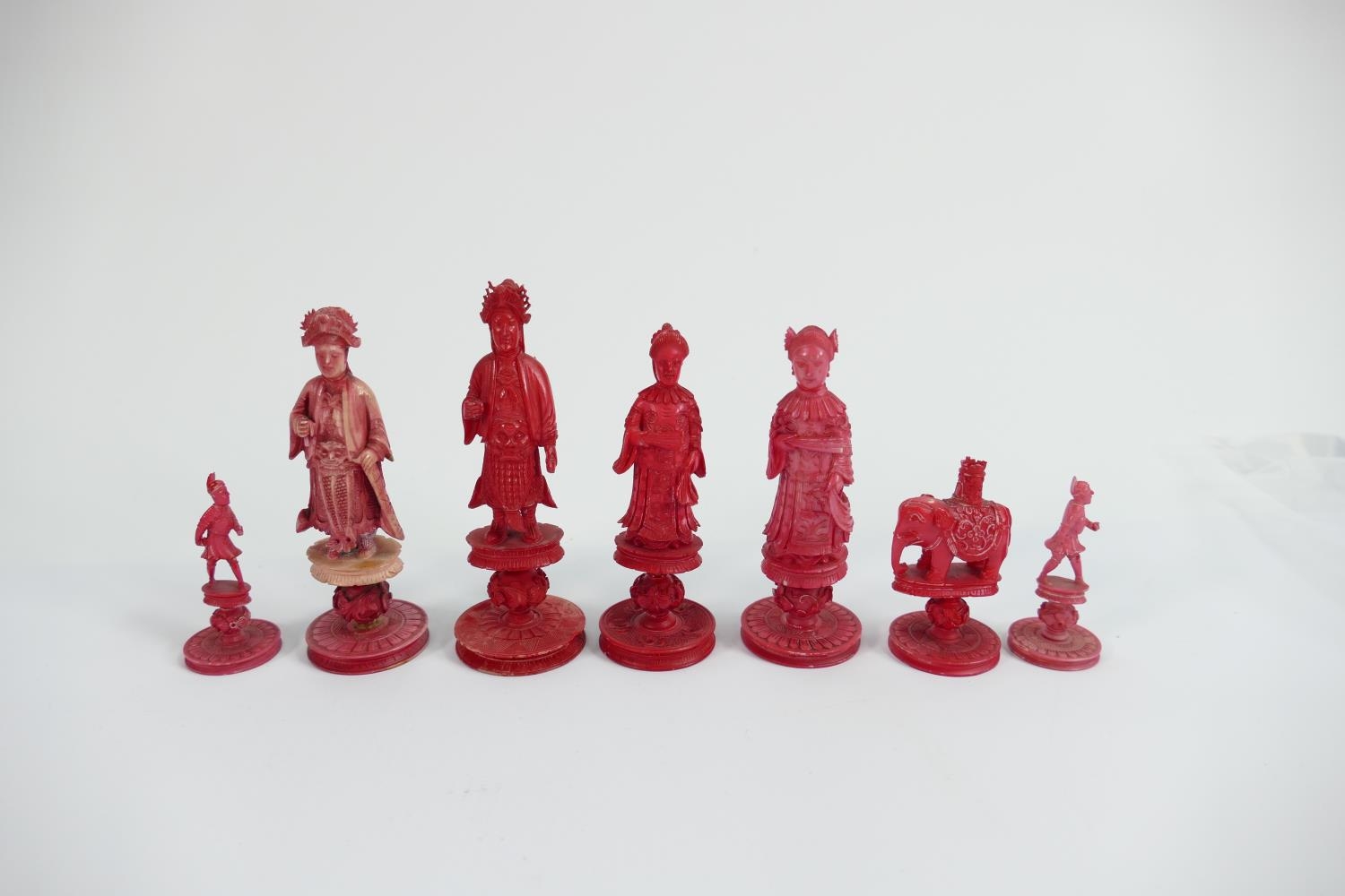 A collection of early Bone Chess Pieces: tallest 10.4cm , Damages noted, Please Study images as no - Image 2 of 3