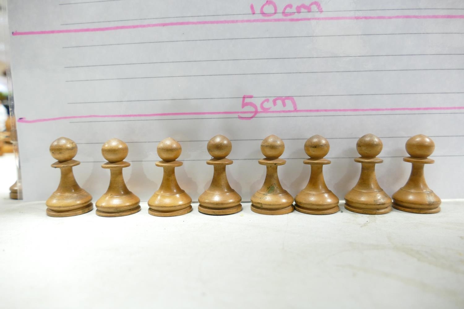 A collection of Early 20th Century Wooden Incomplete Chess Pieces: please see images for size and - Image 2 of 12
