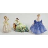 Royal Doulton Lady Figure Solitude HN2810: together with seconds Nina HN2347 & JC& J branded similar