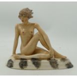 Peggy Davies Erotic Figure Daughter of Daedalus:limited edition with later over-painting by vendor