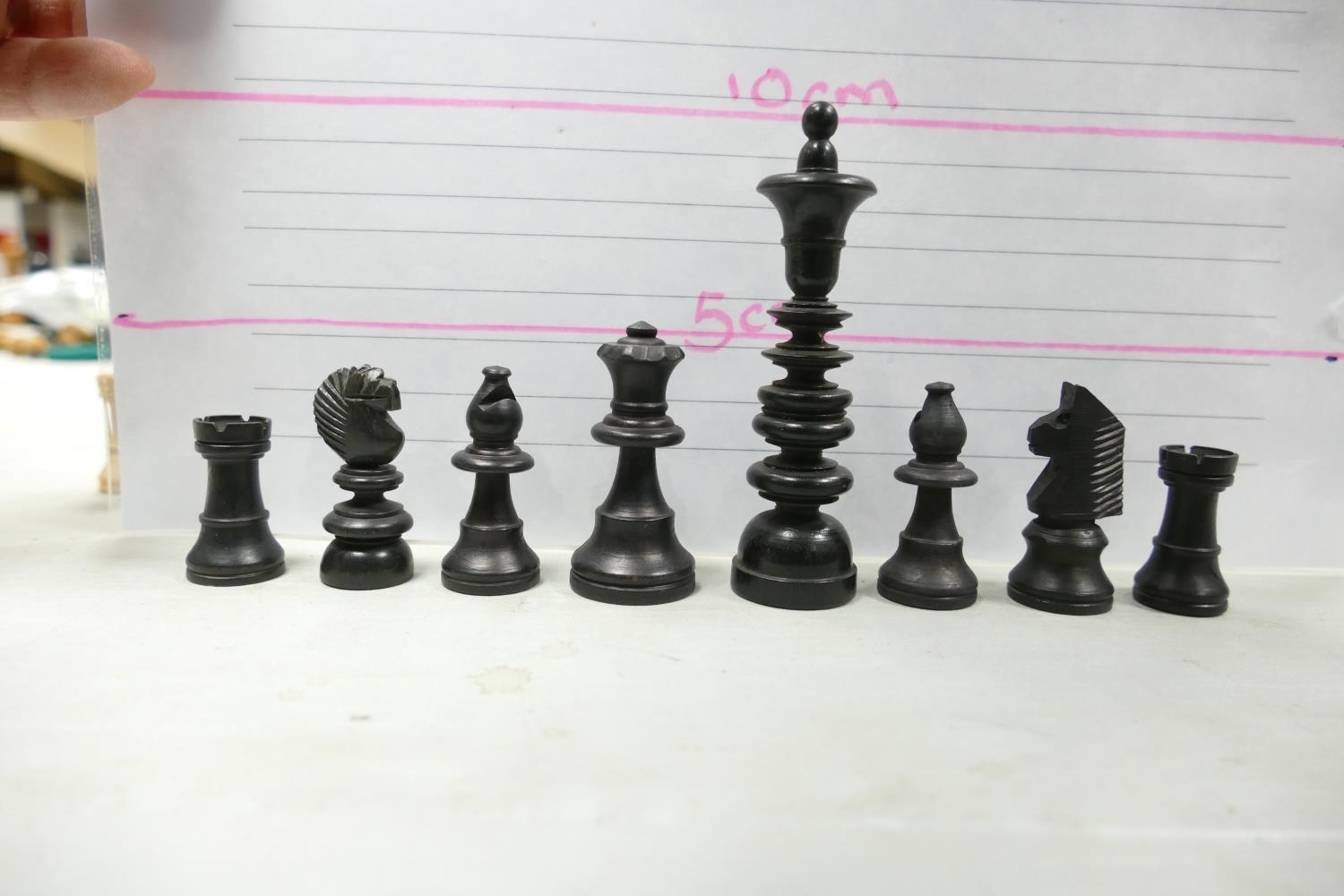 A collection of Early 20th Century Wooden Incomplete Chess Pieces: please see images for size and - Image 2 of 17