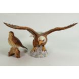 Beswick Matt Bald Eagle 1018 & similar Songthrush 2308(2)