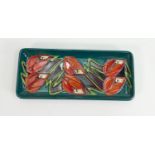 Moorcroft Tulip Stars Patterned Rectangular Tray: 20cm x 9cm