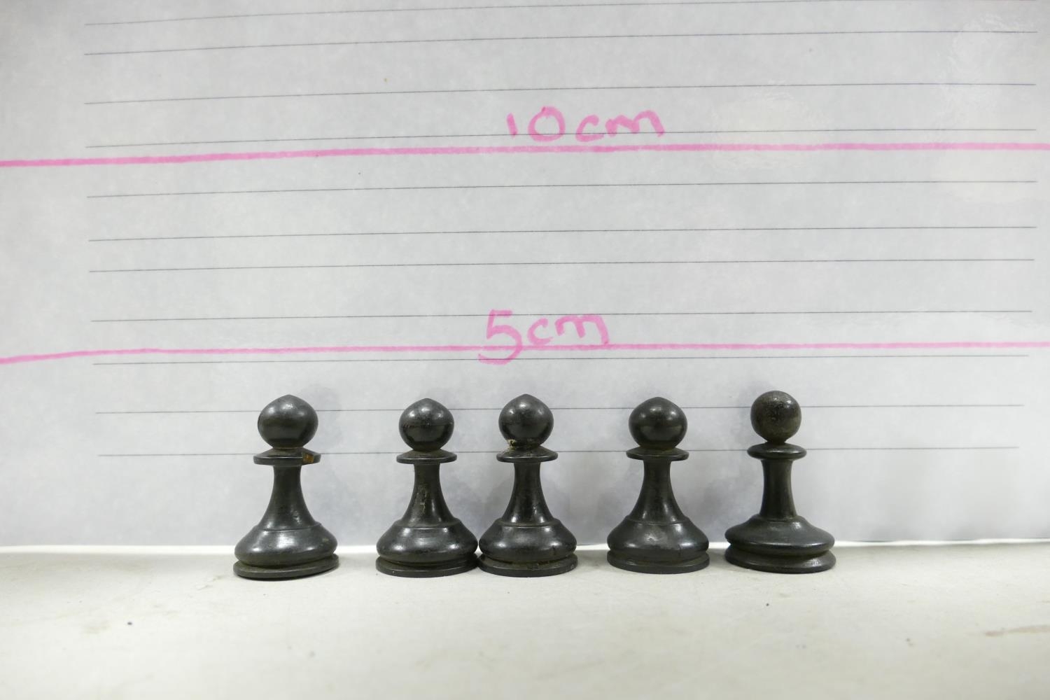 A collection of Early 20th Century Wooden Incomplete Chess Pieces: please see images for size and - Image 5 of 12