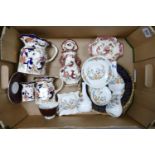 A mixed collection of items to include: Masons Mandalay patterned jugs, vases & dishes, Wedgwood