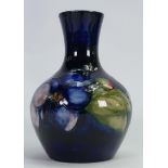 Walter Moorcroft vase decorated in the Clematis design: H 13.25cm, c1950s.