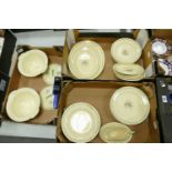 A large collection of Newhall Pottery Hand Decorated Dinner Ware including: Tureens, Dinner