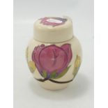 Moorcroft Pink Magnolia on Cream Ground Ginger Jar: height 11cm