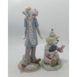 Llado & Nao Figures of Clowns: height of tallest 23cm(2)