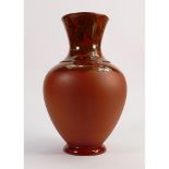 Wedgwood terracotta trial vase: (Hairline crack to top rim & chip to foot rim of terracotta vase).