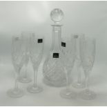 Royal Doulton Branded Decanter & Champagne Flutes