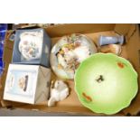 A mixed collection of items to include: Beswick Cabbage Ware fruit bowl, Embossed Royal Doulton