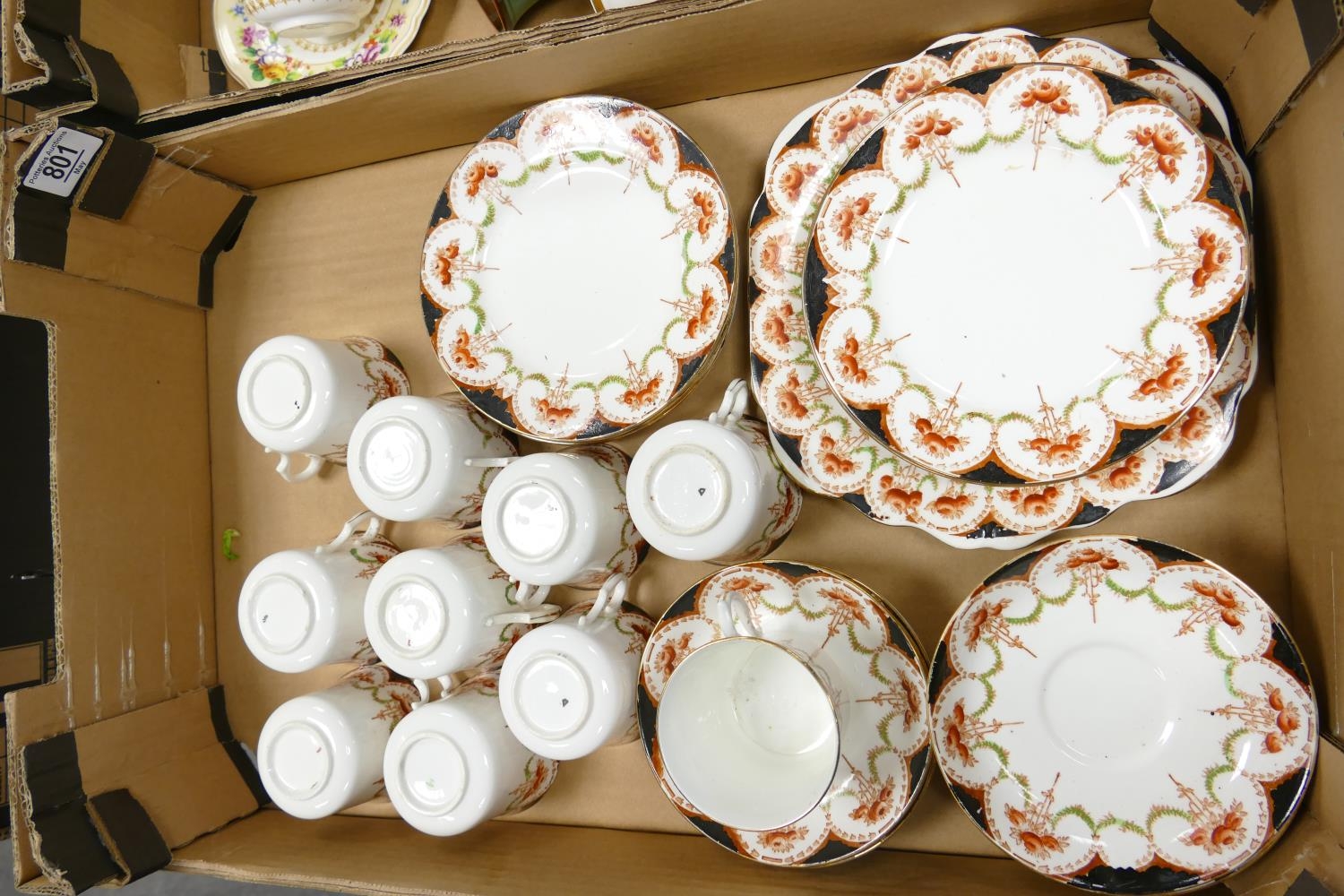 A collection of Early 20th century Floral Decorated Tea Ware: