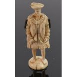 18/19th century Dieppe carved Ivory Triptych in the form of Henry VIII: Height 8cm. Please note that