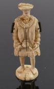 18/19th century Dieppe carved Ivory Triptych in the form of Henry VIII: Height 8cm. Please note that